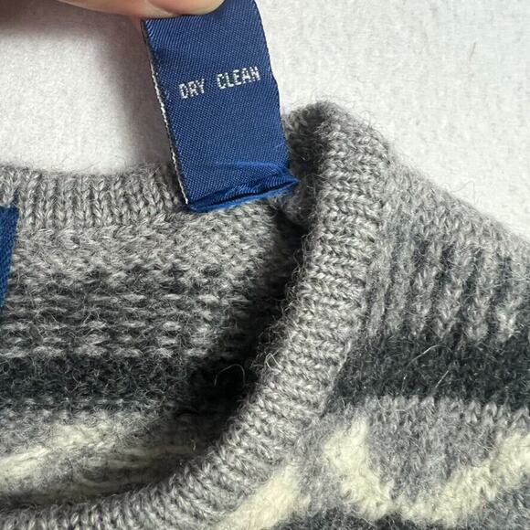 KAREN SCOTT Cardigan Sweater Women PL Wool Striped Aztec Pattern Button - Picture 8 of 8